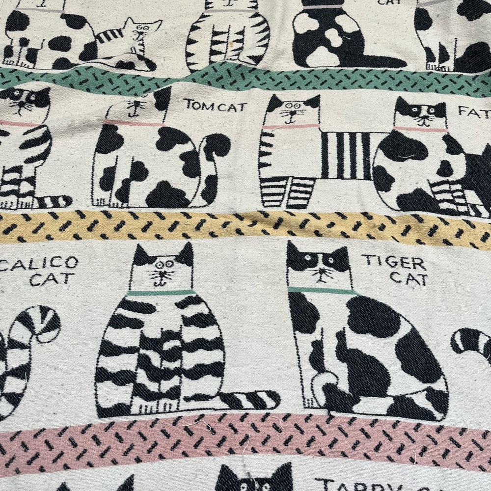 Vintage cat blanket